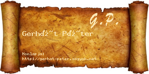 Gerhát Péter névjegykártya